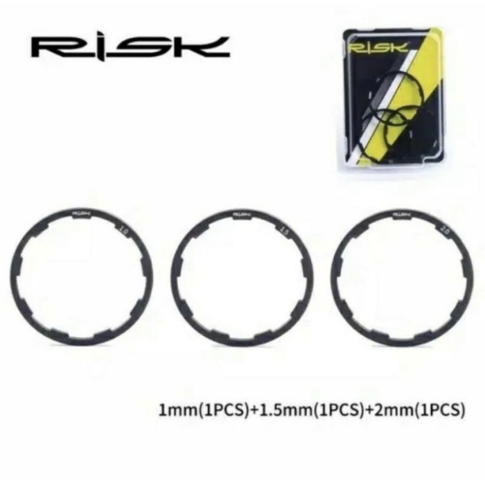 RISK ring Spacer freehub belakang isi 3 spacer Sprocket