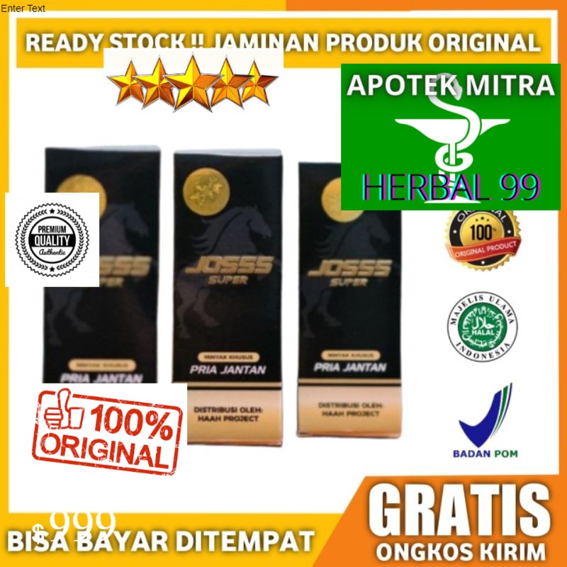 100% ASLI Joss Super Minyak Khusus Pria Jantan - Obat Oles Kuat Tahan Lama