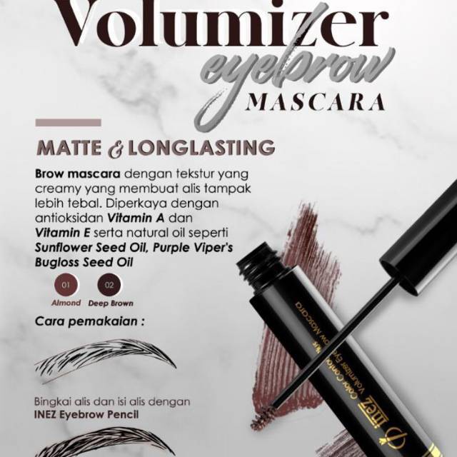 inez volumizer eyebrow mascara