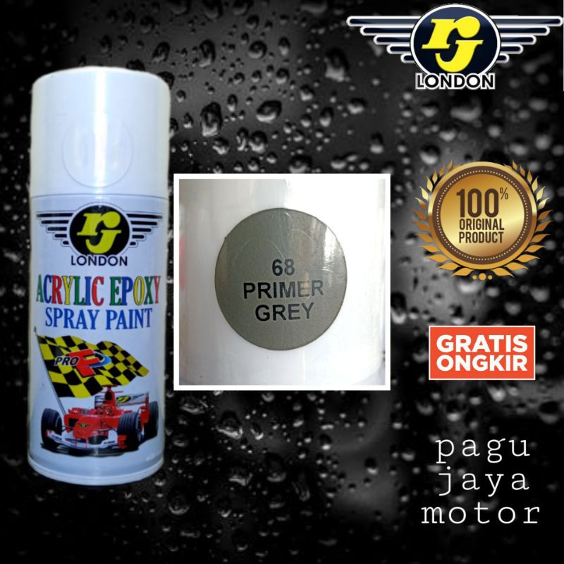 Primer Grey Cat Semprot 150cc rj london UnderCoat Epoxy Dasar Abu abu