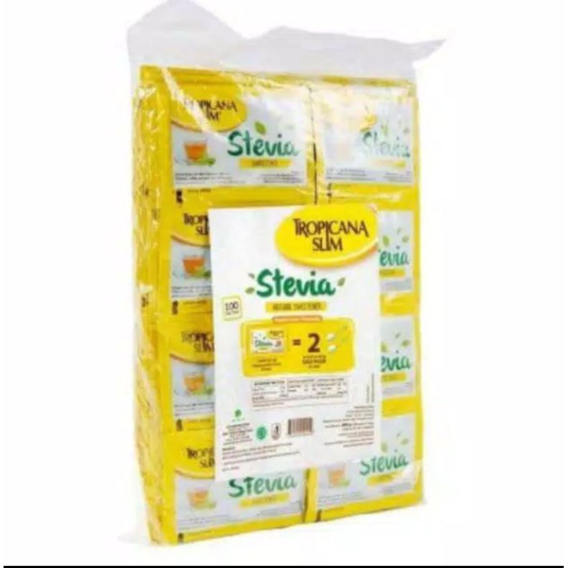 TROPICANA SLIM STEVIA 100 / GULA STEVIA / TROPICANA SLIM STEVIA / STEVIA / GULA DIET RENDAH KALORI