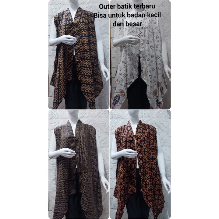 OUTER BATIK TANPA LENGAN BAHAN HALUS DAN LEMBUT