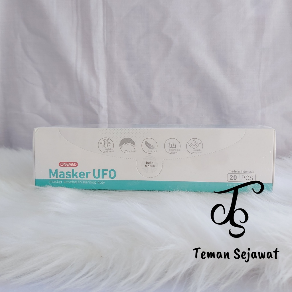 Masker UFO Onemed Earloop 4 ply Isi 20 pcs/box