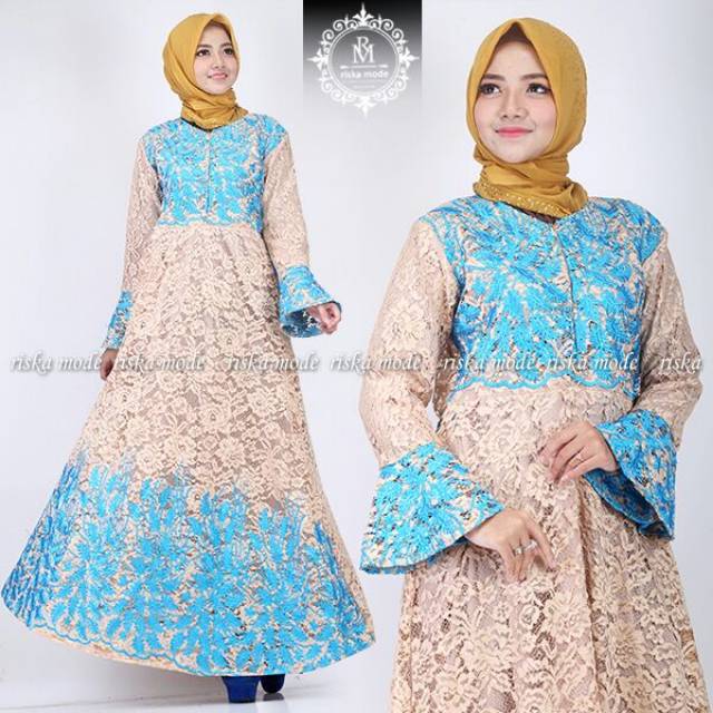 gamis brukat riska mode