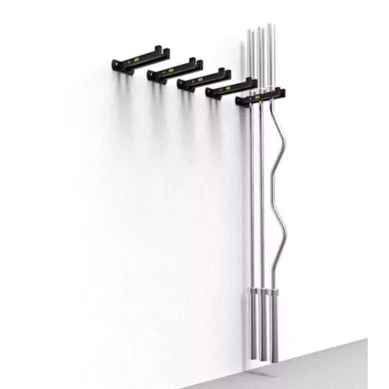 RAK PENYIMPANAN BARBEL VERTIKAL 5 WADAH, RAK DINDING GYM