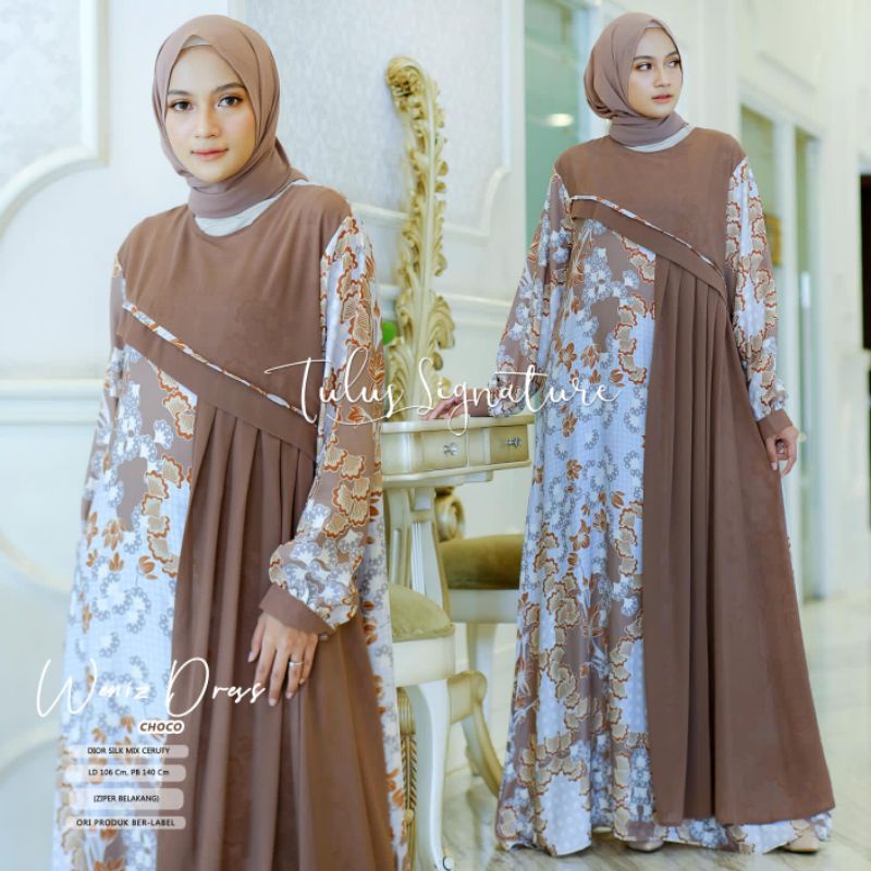 WENIZ DRESS BY TULUS SIGNATURE / DRESS MOTIF WANITA MUSLIMAH / LD106