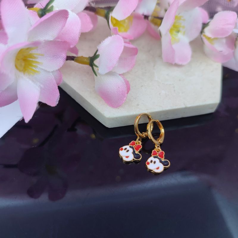 Anting Anak /balita micky mouse perhiasan imitasi anti karat