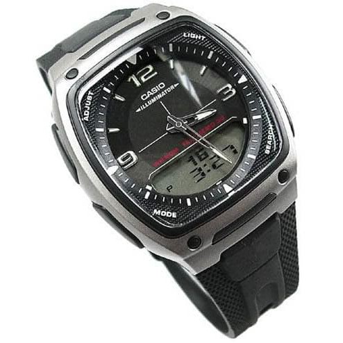 GROSIR Jam Tangan Pria Sporty Casio Original AW-81-1 Illuminator Dual Time