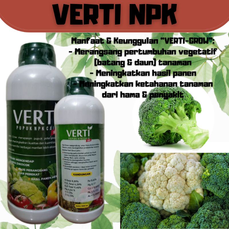 Pupuk Cair Untuk Buah Brokoli, VERTI NPK