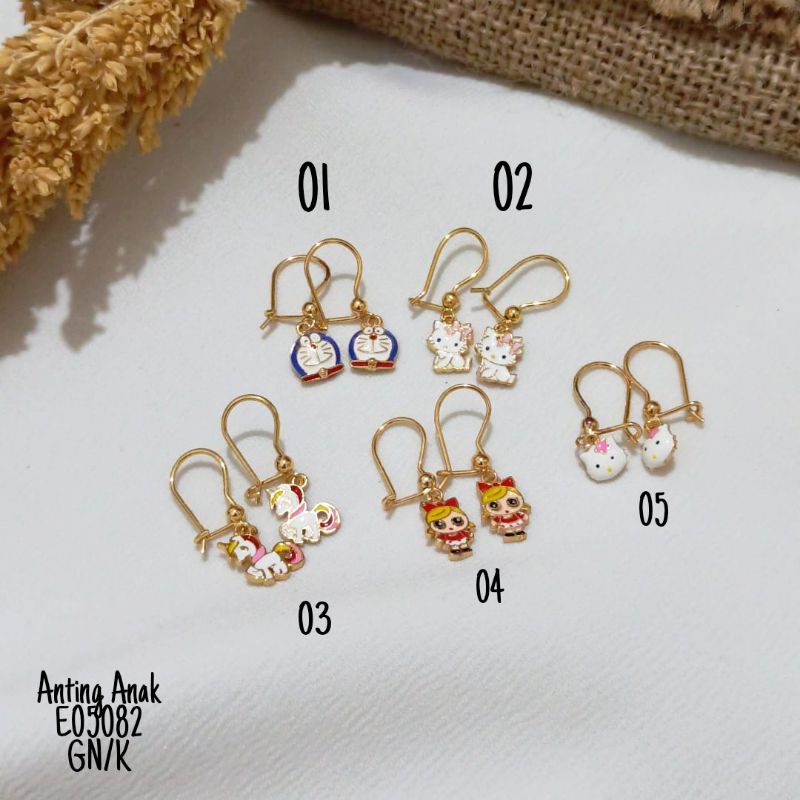 Anting Meilyn Anak Karakter warna gold E05082