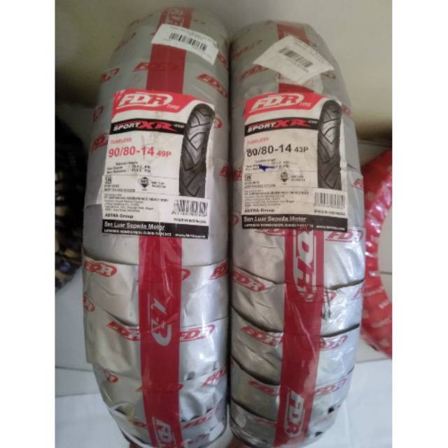 Paket ban tubles matic sport xr evo uk.80/80 &amp; 90/80.14..free pentil..untuk semua jenis motor matic