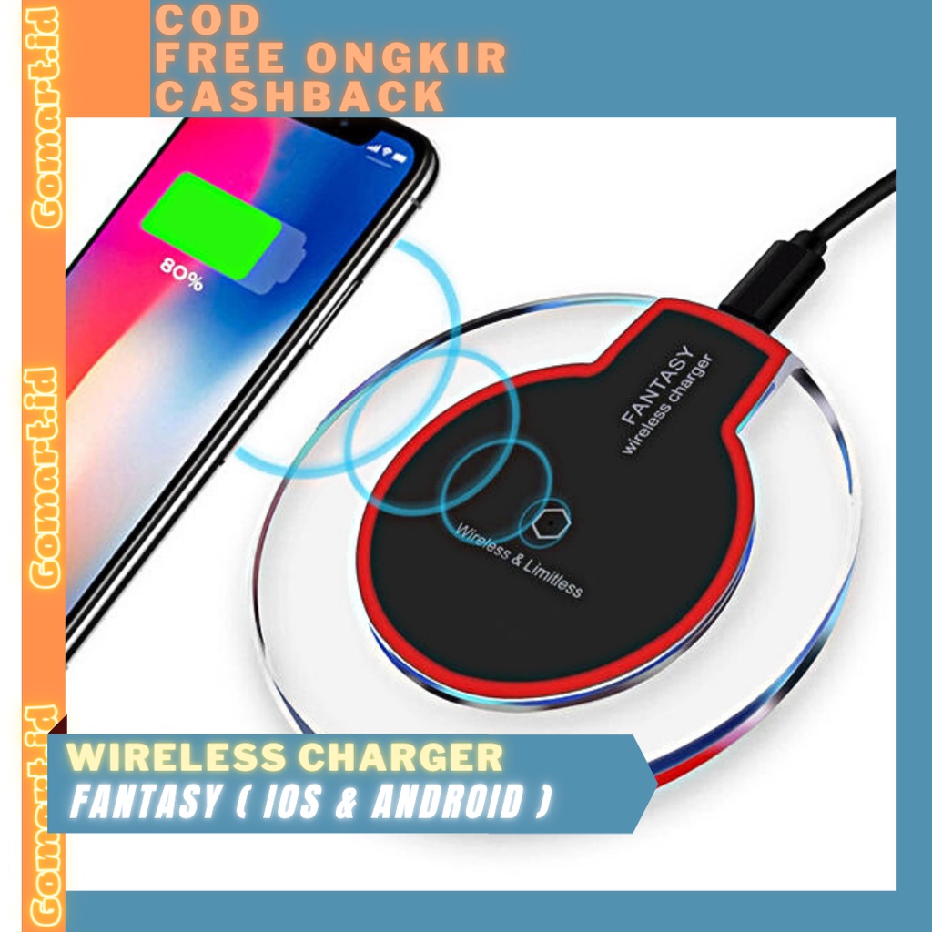 Wireless Charger Fantasy Qi HP Smartphone IOS / Android