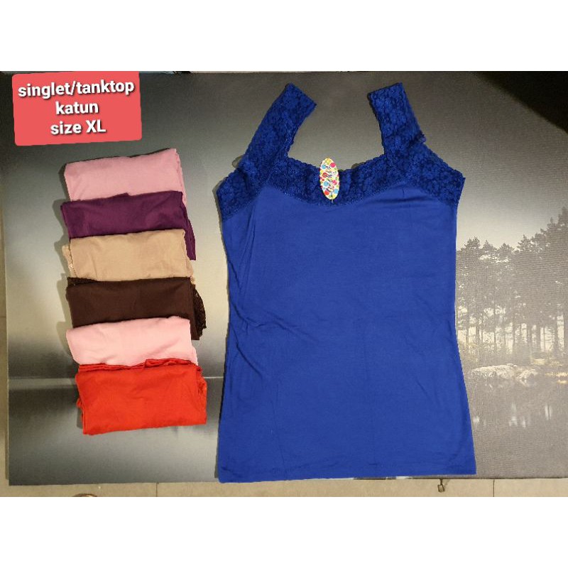 Tanktop wanita tali renda / kaos dalam wanita / singlet