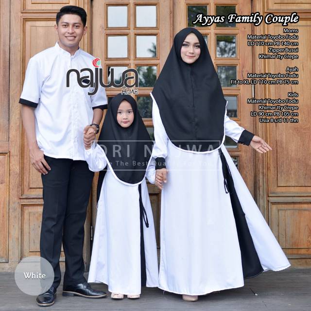  Baju  Ayyas Family Couple  Ibu  Ayah  Anak  Cewek Gamis Kemeja 