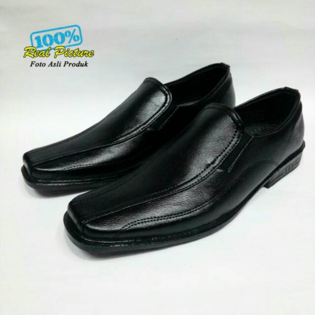 Cod Sepatu pantopel pantofel pria formal bahan kulit sintesis slop selop terbaru