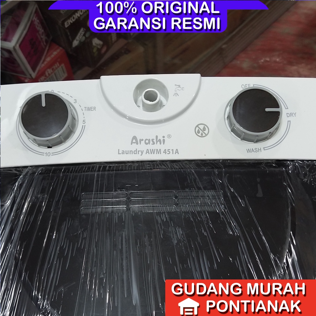 Mesin Cuci Portable ARASHI AWM 451A - 4.5 Kg