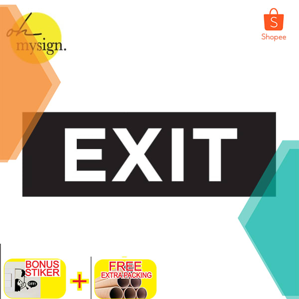 Sign Exit | Acrylic Sign Board | Sign Pintu Keluar Keren