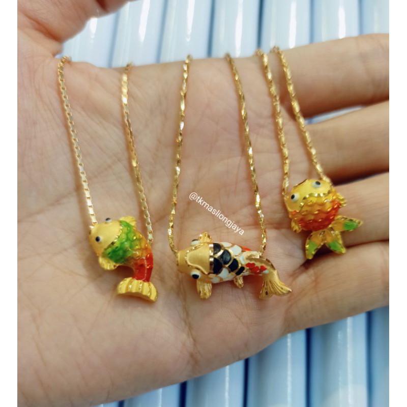 Liontin /Charm Emas Ikan KOI bisa untuk Gelang dan kalung
