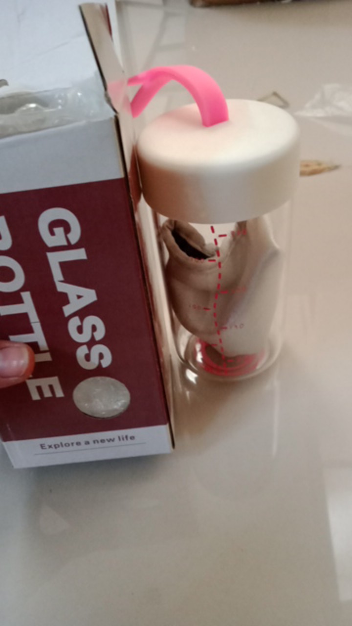 Botol Minum Kaca Premium 400 Ml Bervariasi