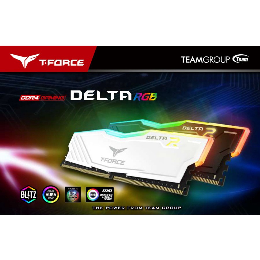 RAM PC Team T-Force Delta RGB 16GB Kit 3600 2x8G DDR4 3600MHz