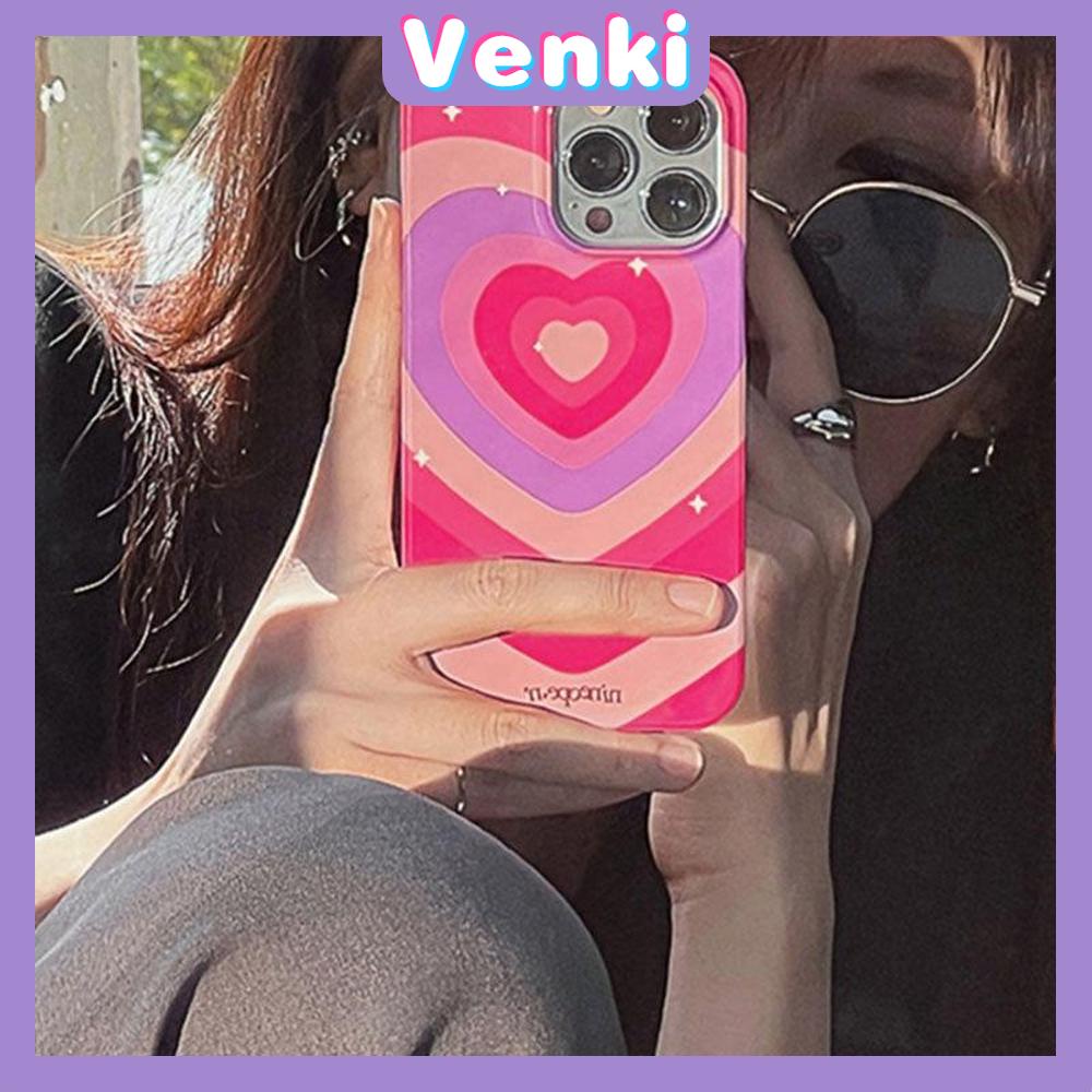 iPhone Case For 14 Series TPU Soft Case Magic Love Circles Glossy Pink Candy Case Camera Protection Shockproof For iPhone 14 13 12 11 Plus Pro Max 7 Plus X XR