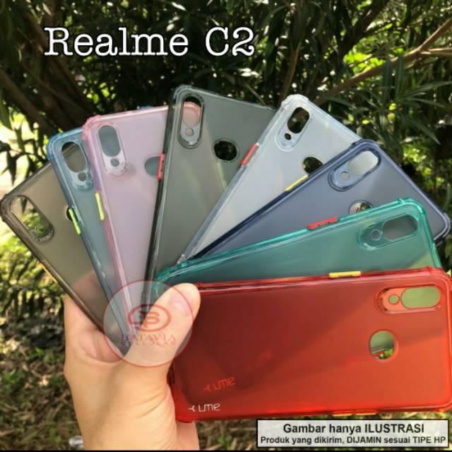 Case Realme C2 Case Ume Rainbow Button Collor