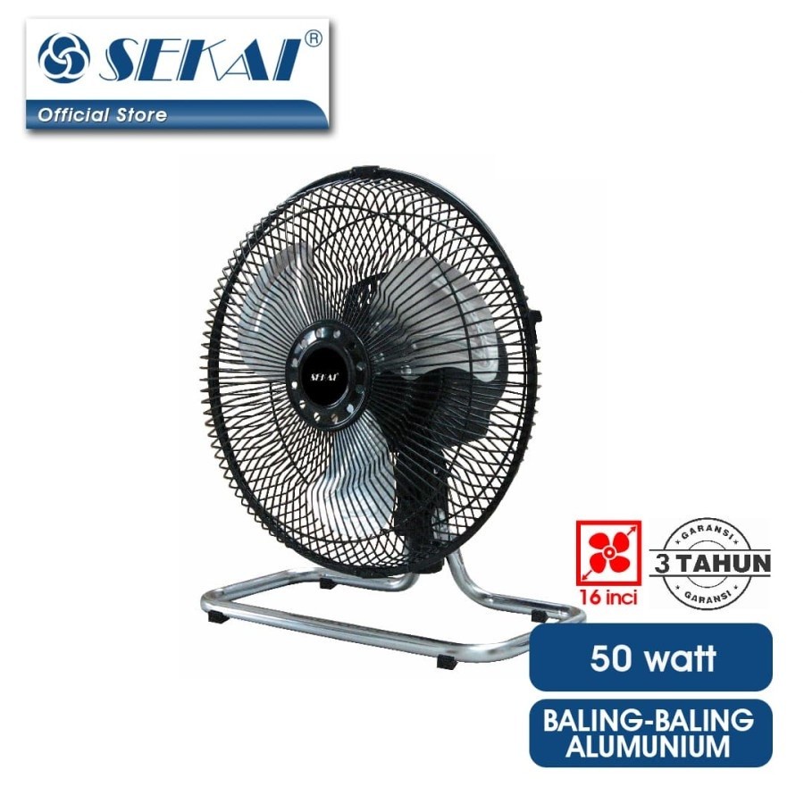 Sekai HFN-1655 Kipas Angin Meja Desk Wall Fan 16&quot; Metal Floor Fan 16 Inch Kipas 2in1 Sekai HFN1655