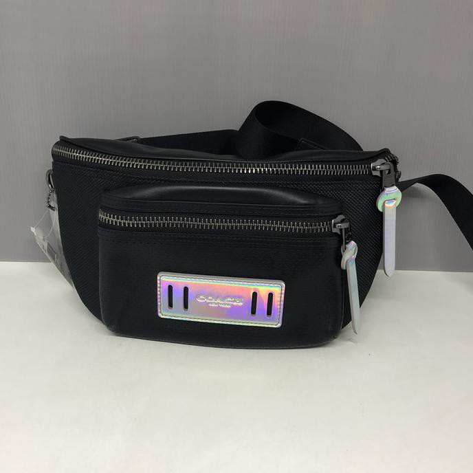 ✅ MURAH WAISTBAG PRIA MURAH✅ TAS COACH TERRAIN WAISTBAG BLACK REFLECTIVE ASLI AUTHENTIC ORIGINAL