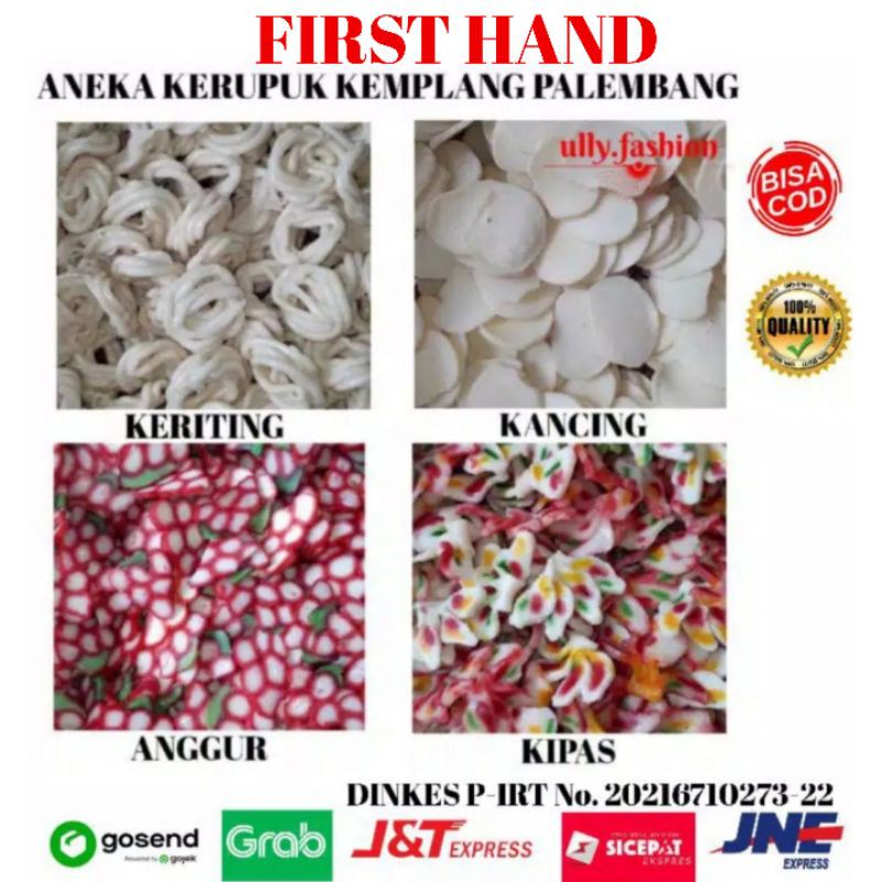 

[COD] Aneka Kerupuk Kemplang Mentah Ikan Tenggiri Kemasan Re Pack 250 Gr Makanan Palembang Termurah