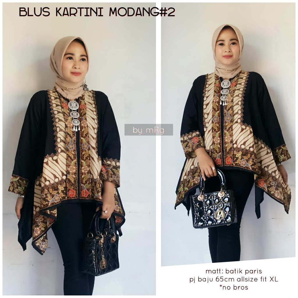 Batik Modern Muslim - Blus Batik Wanita modern - Blus Batik Wanita Murah - Blus Kerja terbaru