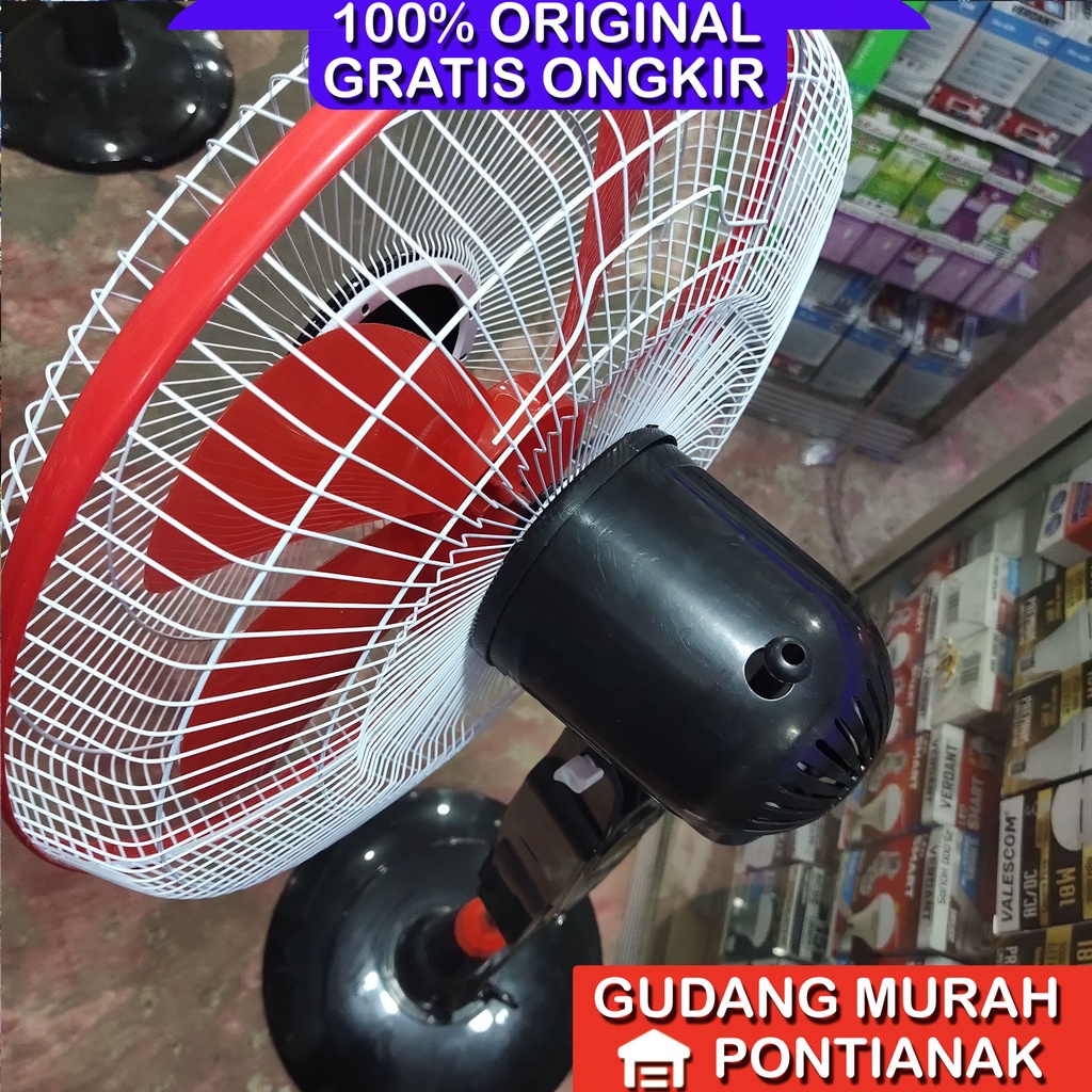 Kipas Angin Merah Miyoshi YASAKA 5sayap 16 inch Standa fan berdiri