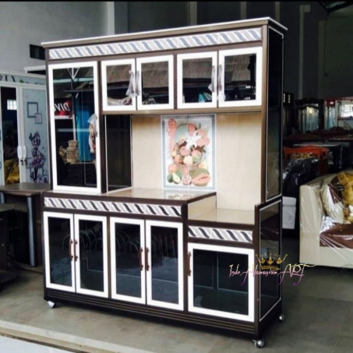 Lemari Piring / Lemari Dapur Besar Bahan Alumunium