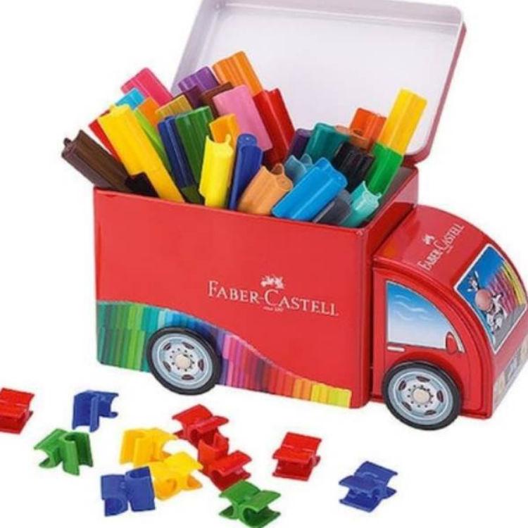 

Hh6H1--Connector Pen Faber castell Truck Tin spidol 33 Warna