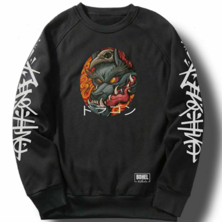 ((BAYAR DITEMPAT)) JUMBO M-XXXL ORIGINAL SWEATER PRIA CREWNECK JAPAN NAGA/jaket distro/sweater pria