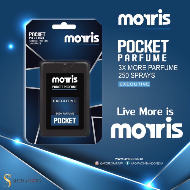 MORRIS Parfum Pocket/Parfum Kantong Spray Exclusive Pria 18 ml