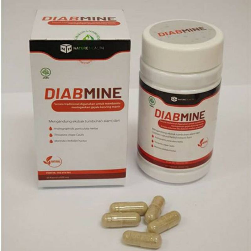Diabmine obat herbal diabetes kencing manis 30 caps BPOM