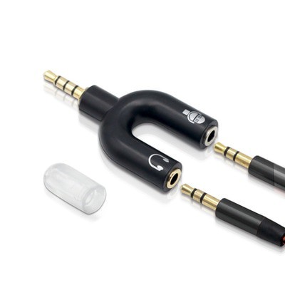 Splitter Jack Audio 3.5mm Audio Headset And Mic - AUDIO CABANG MIC SPEAKER - U Shape