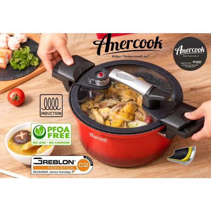 AmercookPanci Presto Fresh Cook Low Pressure Cooker Diameter 24Cm Kualitas Terbaik