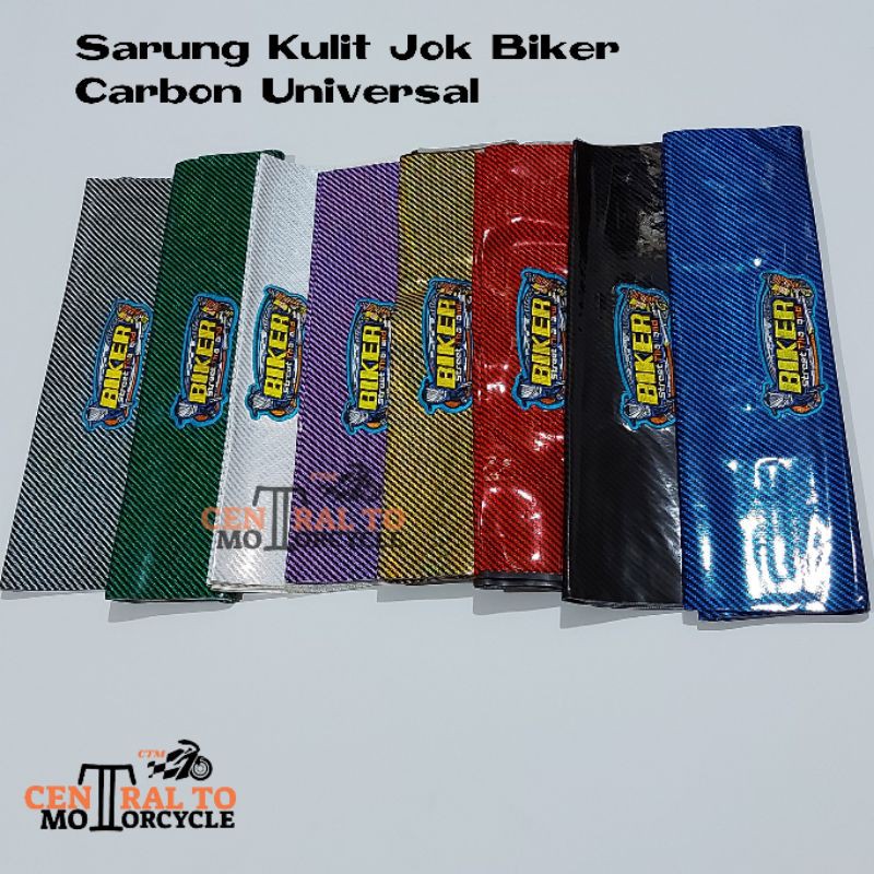 Sarung Kulit Jok Motor Carbon Biker Bisa Untuk Motor Bebek dan Matic