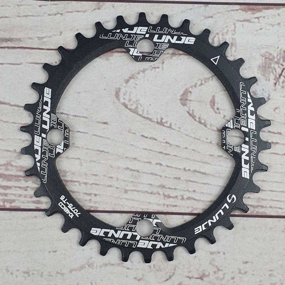 LUNJE Gigi Crankset Sprocket Sepeda Aluminium 104BCD 36T - BCD104 - Black