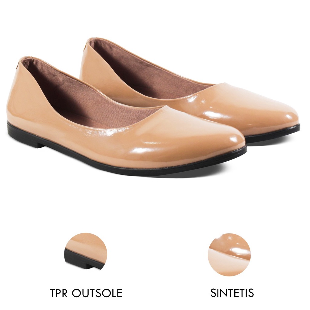 Sepatu Slip On Wanita H 3685 Brand Hertz Sepatu Casual Semi Formal Wanita Trendi Berkualitas - Moka