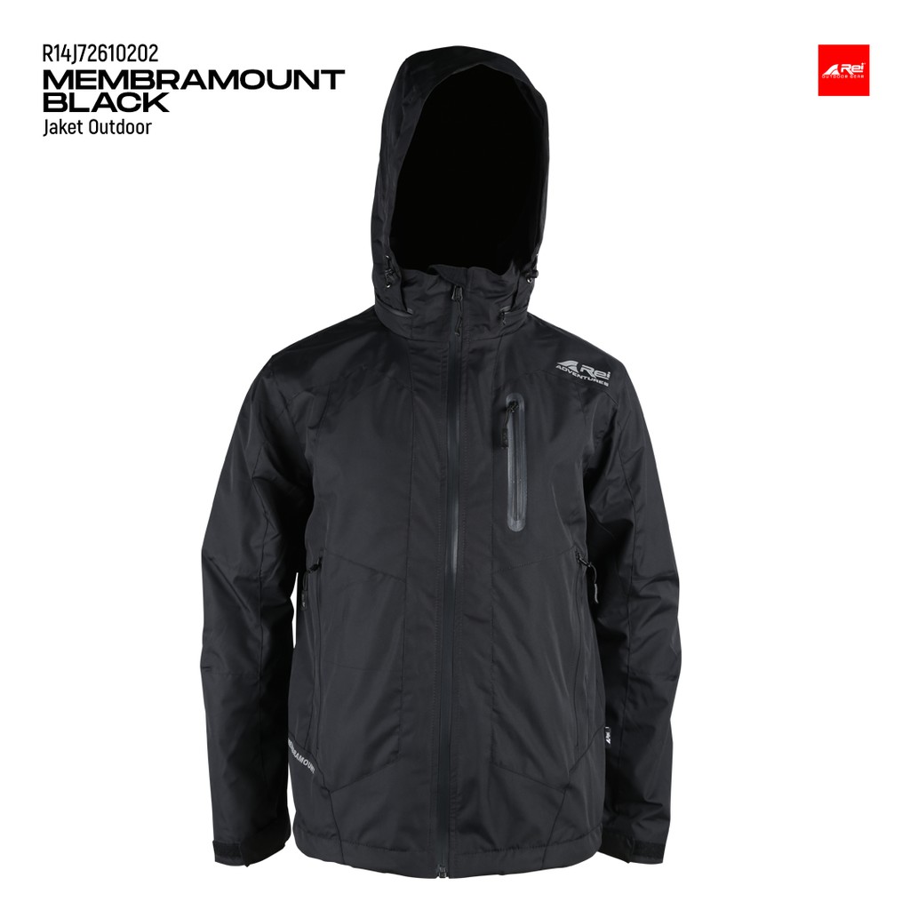 Jaket Gunung Pria Membramount Black Arei Outdoorgear