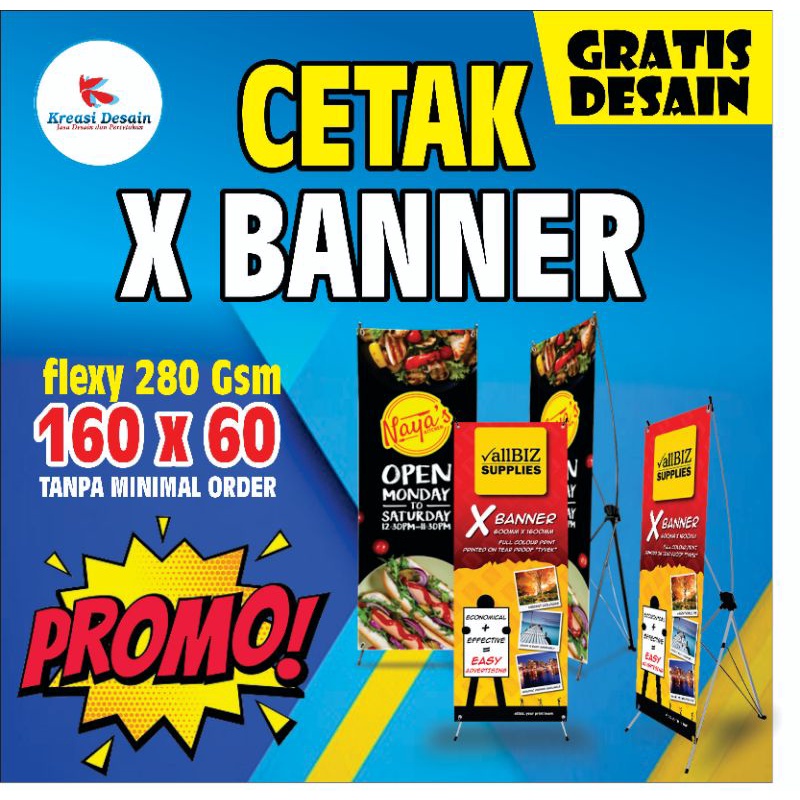 Jual CETAK X BANNER MURAH FREE DESAIN | Shopee Indonesia