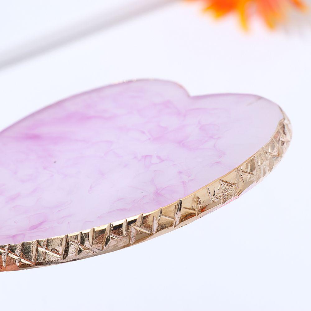 R-flower Nail Art Palette Bentuk Hati Batu Resin Goyang Rak Kuku Palsu Foundation Mixing Nail Art Plate Tips