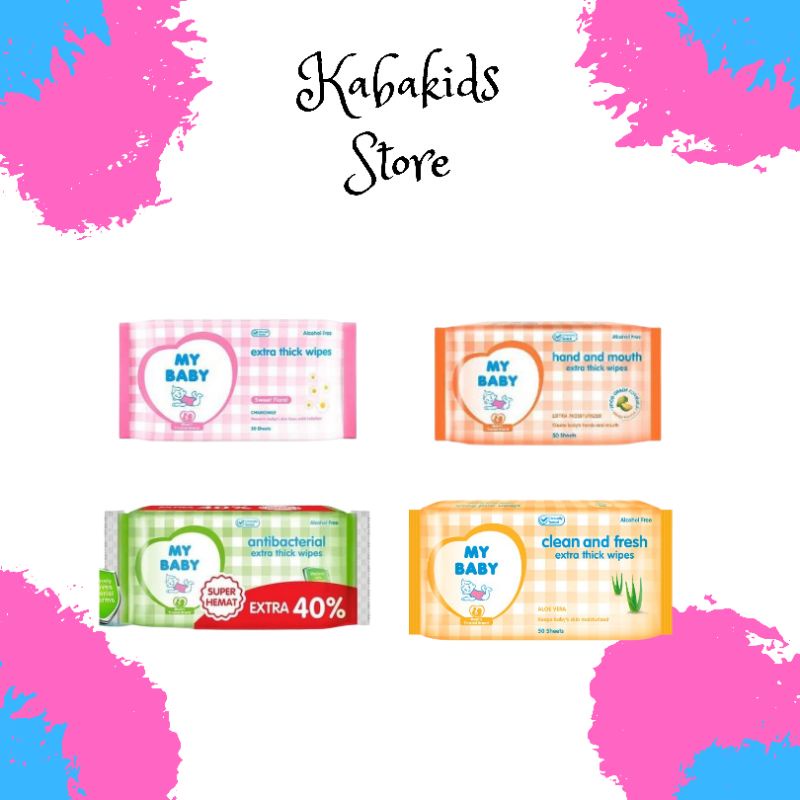 My Baby Tissue Basah 50 + 50 Buy 1 get 1 Free Pack - Kabakids Store