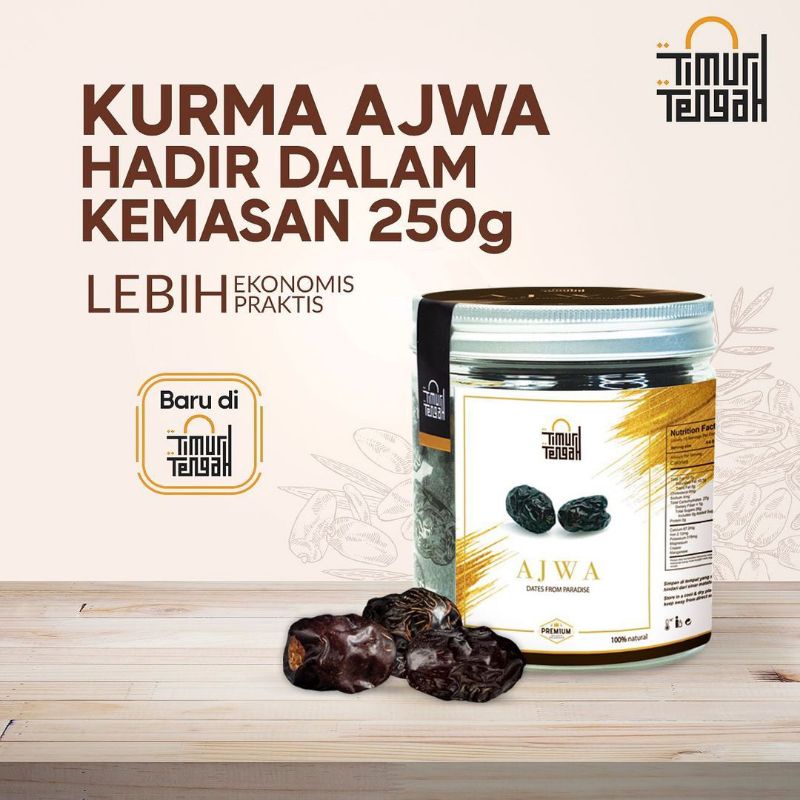 

Kurma Favorit Nabi Ajwa Madinah Premium 250 gr Original by Timur Tengah High Quality