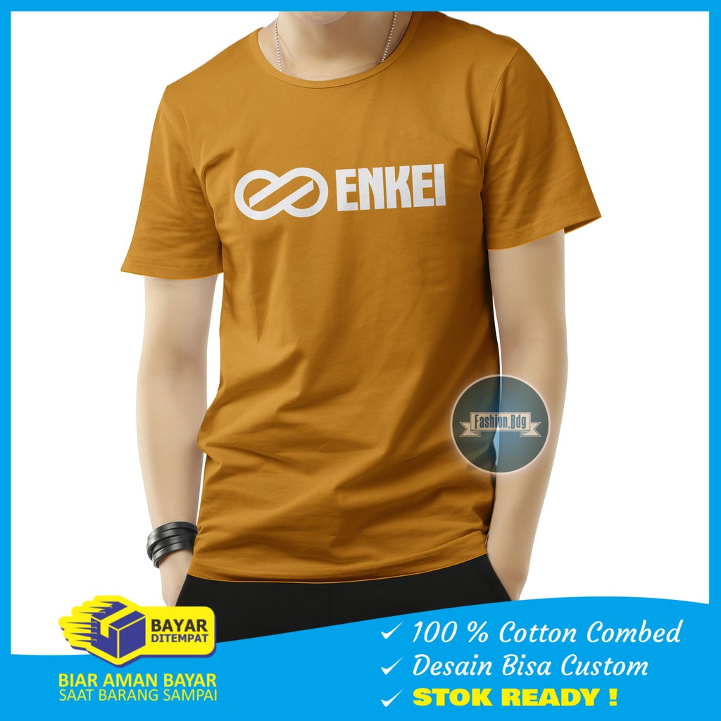 Kaos Pendek Pria Enkei Bahan Katun Combed 30s