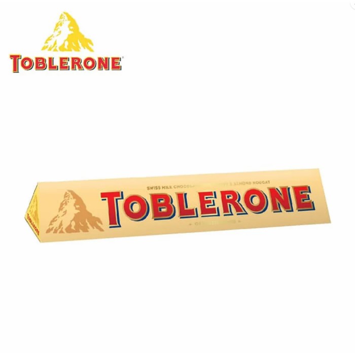 

Toblerone Swiss Milk Chocolate With Honey & Almond Nougat 100 Gram