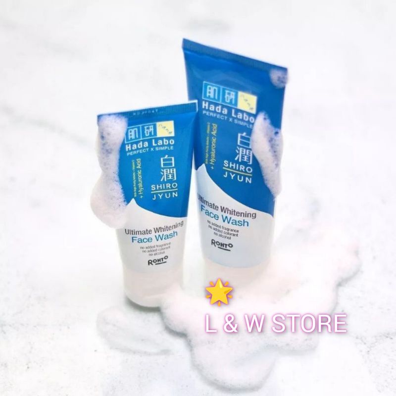 Hada Labo Shirojyun Ultimate Whitening Face Wash 100g 50g