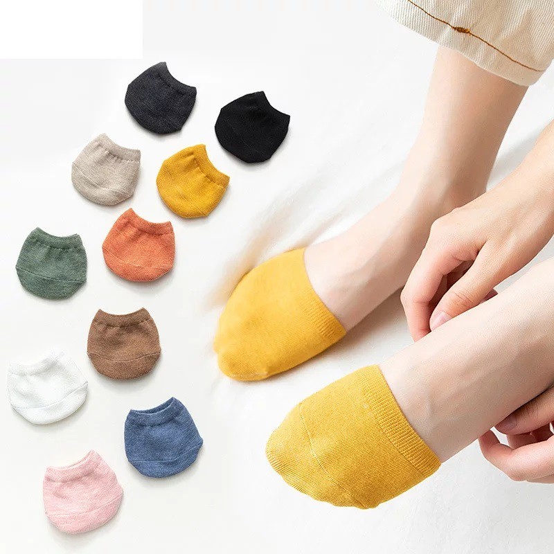 CANDY Cotton Slip On Socks Forefoot Half Socks Kaos Kaki Invisible